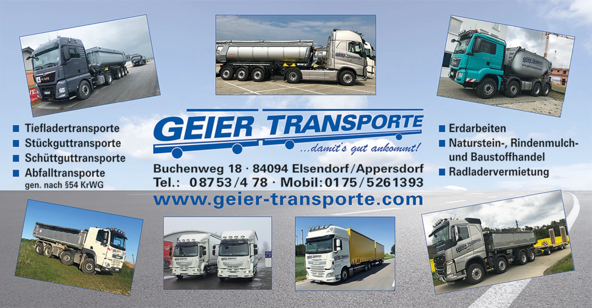 Bildcollage Thomas Geier Transporte, Appersdorf/Elsendorf